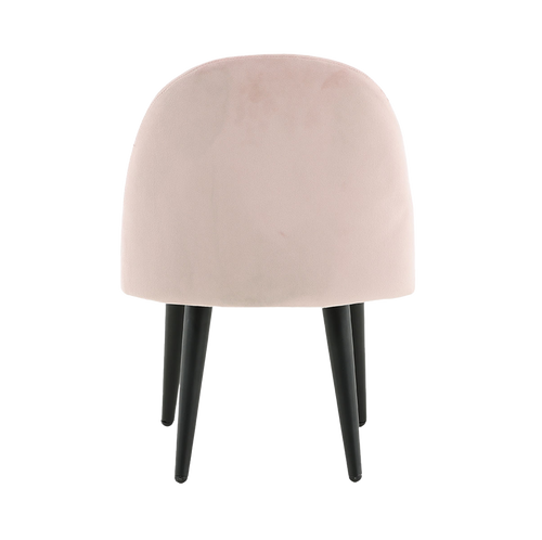 Nest living Britta velvet kinderstoel roze - met zwarte poten - vtwonen shop