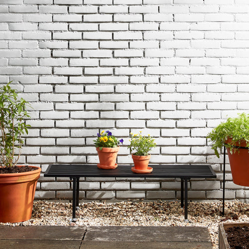 Mica Decorations  Greenrax Plantentafel - L118 x B38 x H36 cm - Metaal - Zwart