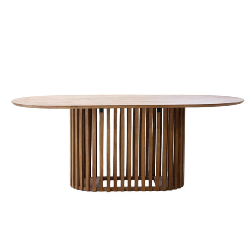 Giga Meubel Eettafel Ferran - Ovaal - Mangohout - Naturel - 250cm