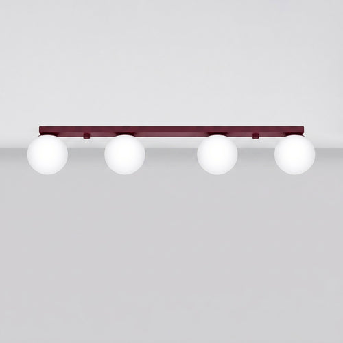 Sollux Lighting Plafondlamp YOLI 4 bordeaux - 88x12x14,5cm