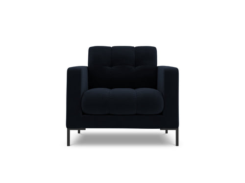 Cosmopolitan Design Fauteuil Bali flueel, donkerblauw - 96x87x75cm
