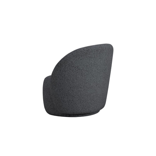 Cosmopolitan Design - Fauteuil Bari structurele stof donkergrijs gemêleerd - 72x86x80cm