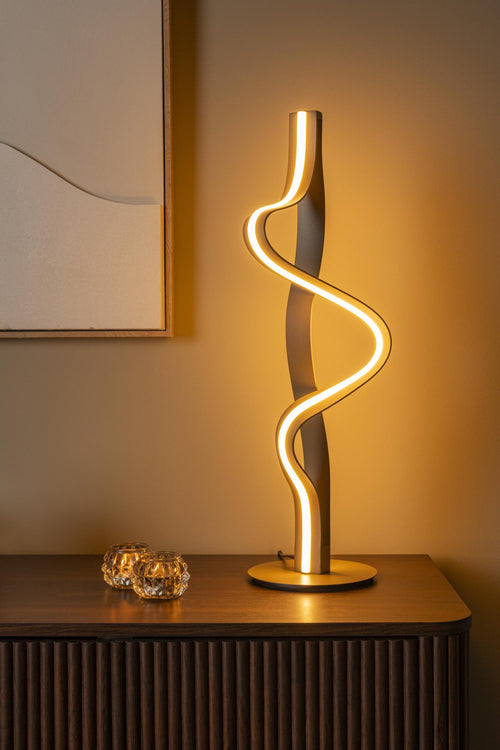 Lucide tafellamp LAMBADA - Geïntegreerde LED - Champagne kleur