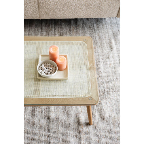 Housecraft Living Haru Salontafel Rond Glas/ Hout 120x60 cm Naturel - vtwonen shop