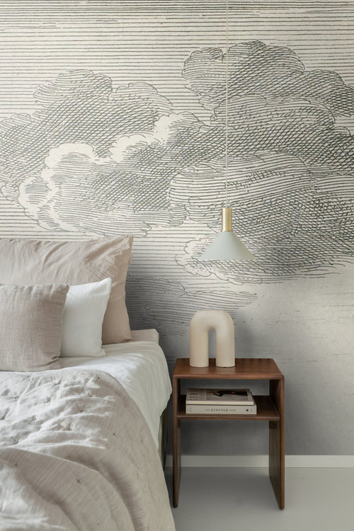 ESTAhome fotobehang wolken grijs - 350 x 279 cm - 159485 - vtwonen shop