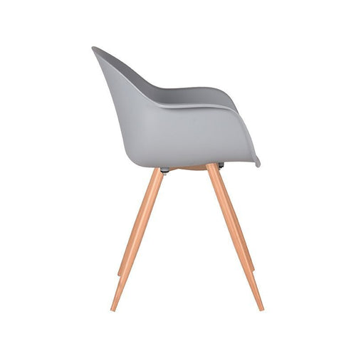 Label51 Eetkamerstoel Parma - Grijs - Zithoogte 50cm - Set van 4