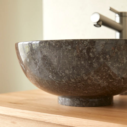 Tikamoon Marmeren waskom in grey ∅ 35 cm - Grijs