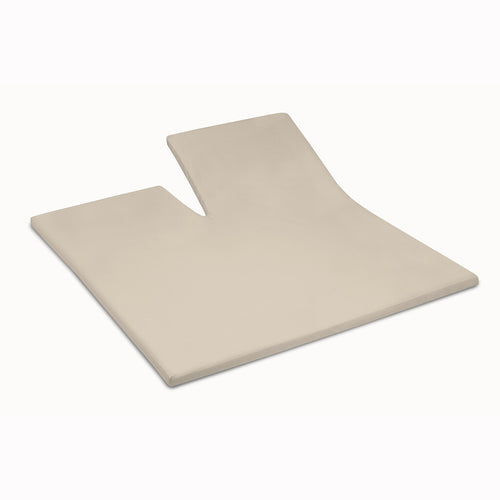 Cinderella - Hoeslaken Flanel topper single split 15 cm - 180x200/210 cm - Licht Zand