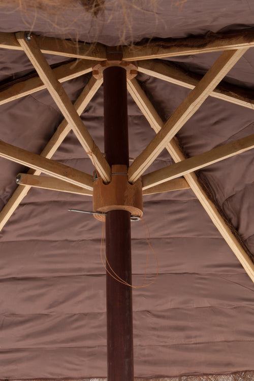 J-Line parasol Cocobladeren - hout - bruin - small - vtwonen shop