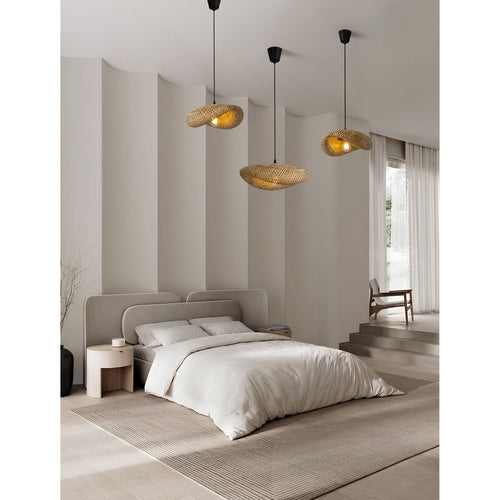 Nova Luce ADALINE 42 cm koepelvormige hanglamp voor plafond, natuurlijke fitting E27, 1x12W