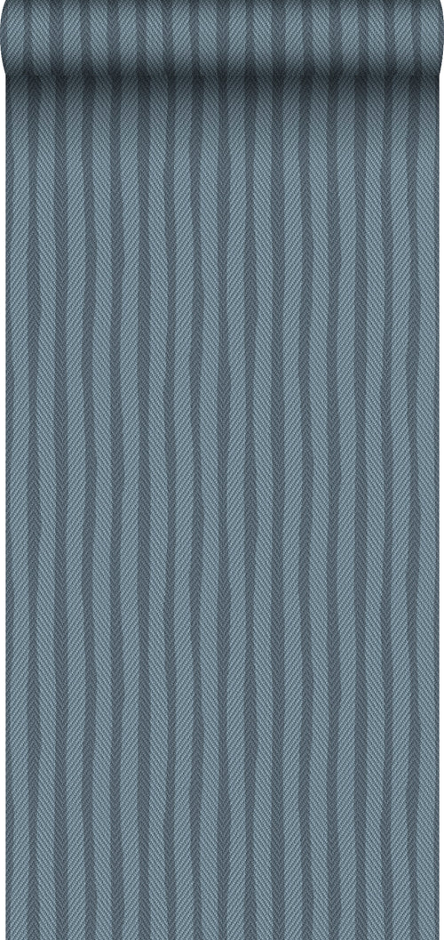 Sanders & Sanders behang strepen vergrijsd blauw - 53 cm x 10 m - 640549