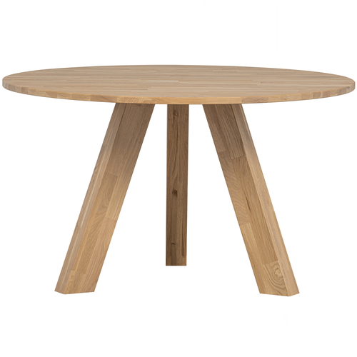 WOOOD eettafel Rhonda - Rond - Eiken - Naturel - 77x129x129 - vtwonen shop