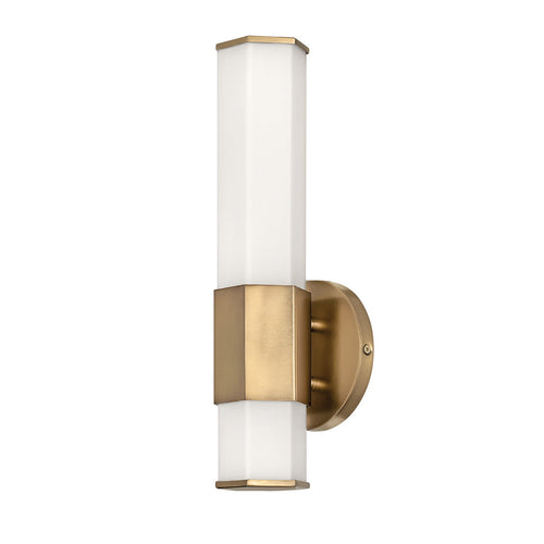 Elstead Hinkley Facet Geïntegreerde LED Badkamer Wandlamp Heritage Messing, 3000K, IP44