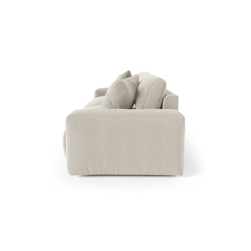 Premium Interiors - Bank  CHEER - zacht aanvoelende geweven stof  beige 220cm