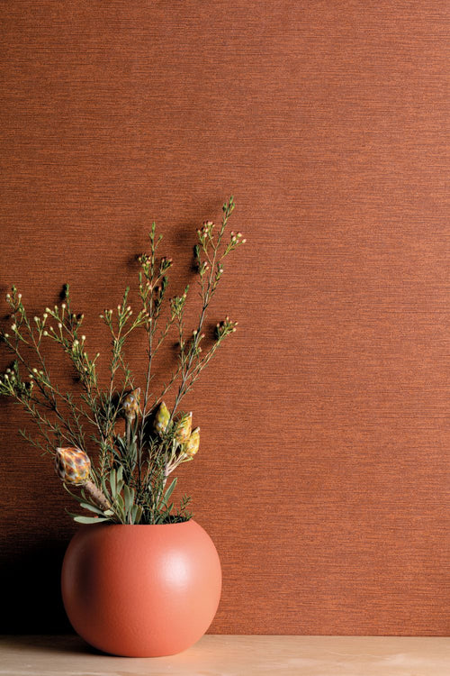 Masureel behang effen bruin - 53 cm x 10.05 m - 632034 - vtwonen shop