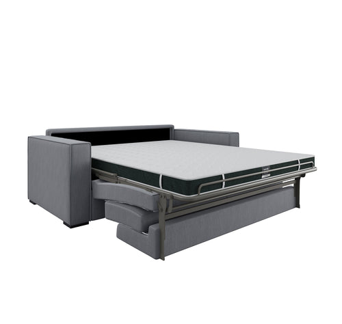 Sia Home - Rechte bank LEXY - Geweven stof - Lichtgrijs - 226cm
