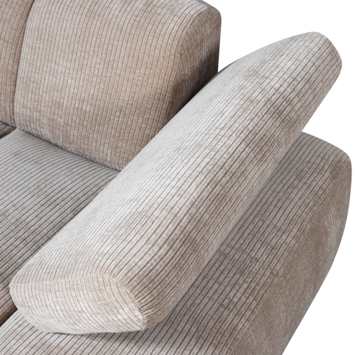 WOOOD chaise longue element rechts Mojo - Ribstof - Zand -74x162x122cm - vtwonen shop