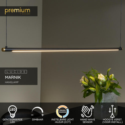 Lucide hanglamp MARNIK - Geïntegreerde LED - Zwart - vtwonen shop