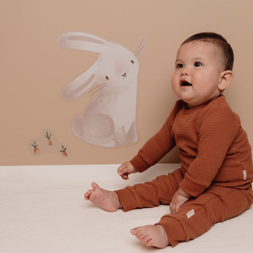 Little Dutch Luxe Muurstickers - Baby Bunny - Bruin/Wit - 30x52cm - vtwonen shop