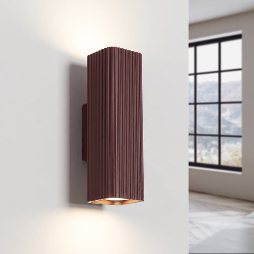 Sollux Lighting Wandlamp RAYO 20 bruin - 6x8x20cm