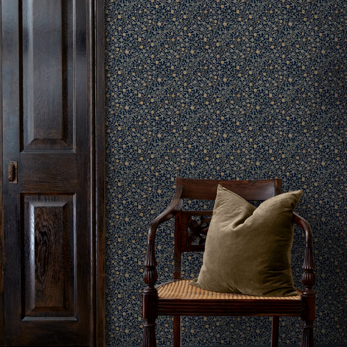 William Morris at Home Vliesbehang - Clover Midnight