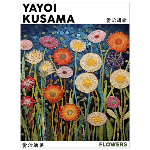 Artfulprints  Yayoi Kusama - Flowers   poster 30x40 cm - vtwonen shop