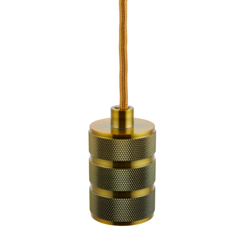 Lighto | Pendel Champagne Goud | Inclusief Lichtbron Helder | Retro | 1.5m Snoer | Met Plafondkap