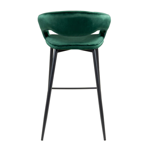 Kick barkruk Lenn velvet - Donkergroen - vtwonen shop