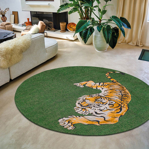 Louis De Poortere vloerkleed Green On Fire - groen - 240x240cm - vtwonen shop