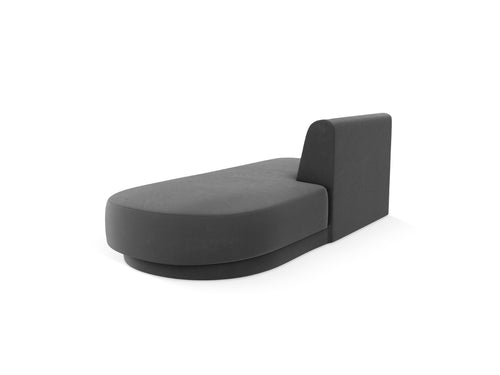 Micadoni Module Miley 2-zits, flueel grijs - 90x158x70cm