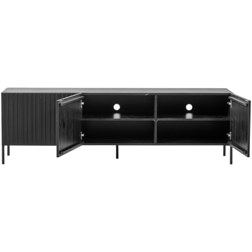 WOOOD tv meubel Grand Gravure - Grenen - Zwart - 56x180x46 - vtwonen shop