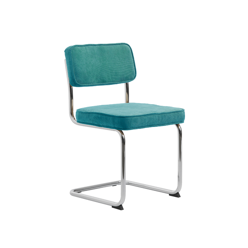 Rebellenclub Eetkamerstoel Luxor - Set van 4 - Blauw RibstofÊ - vtwonen shop