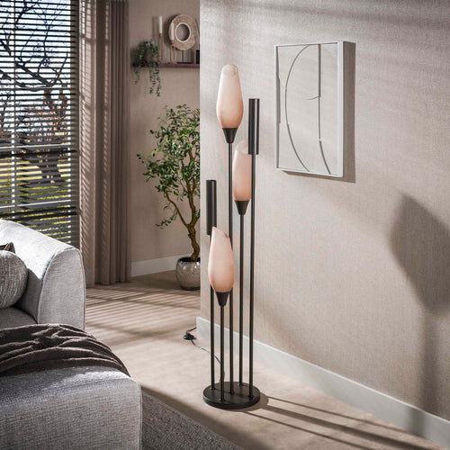 Giga Living Vloerlamp Cocoon - Bruin Glas - Ø35x180cm