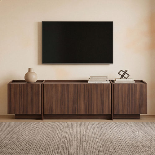 Calicosy - TV-meubel ARVEN - beige 180x90x75 cm