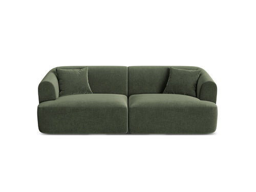 Cosmopolitan Design Modulaire bank Campi 3-zits, flueel groente - 90x220x70cm