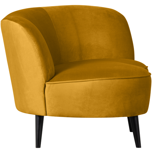 WOOOD loungefauteuil rechts Sara - Velvet - Oker - 71x112x81 - vtwonen shop