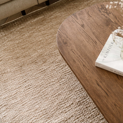 Mrcarpet Wollen vloerkleed Bruin Gemeleerd Pebble 160x230cm