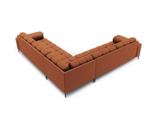 Cosmopolitan Design Symmetrische hoekbank Bali 6-zits, structurele stof, baksteen - 256x256x75cm