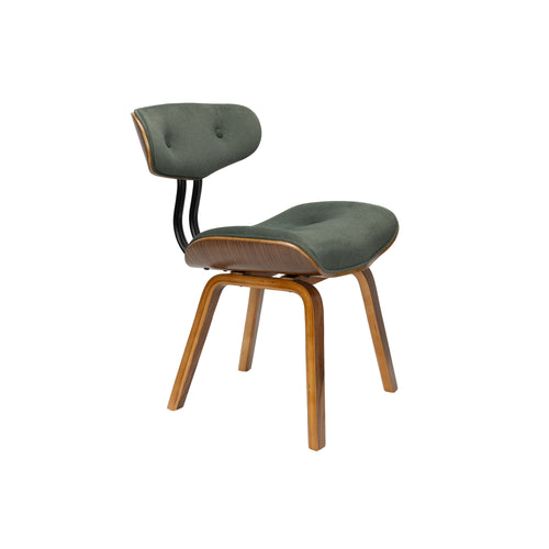 Dutchbone Blackwood Eetkamerstoel Walnootkleur/ Groen
