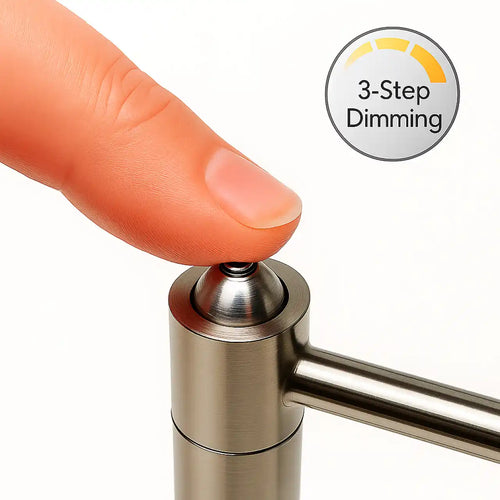 Freelight vloerlamp Piattino - 1 lichts - 25  x 120   cm - mat chroom - vtwonen shop