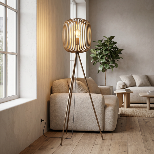 EGLO vloerlamp Romazzina - e27 - brons