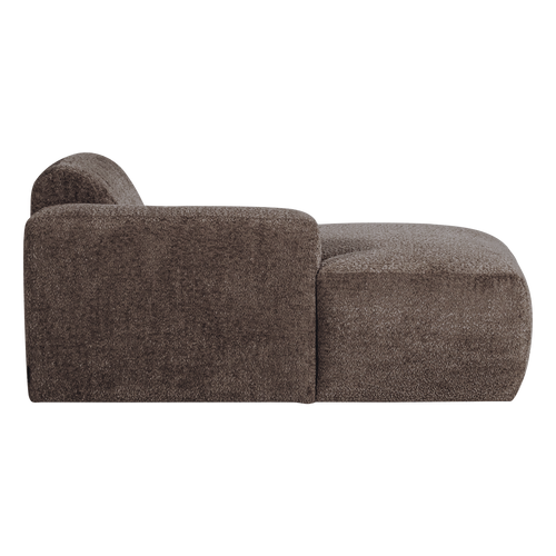 WOOOD chaise longue bank links Mojo Base - Wollig - Bruin - 74x112x162