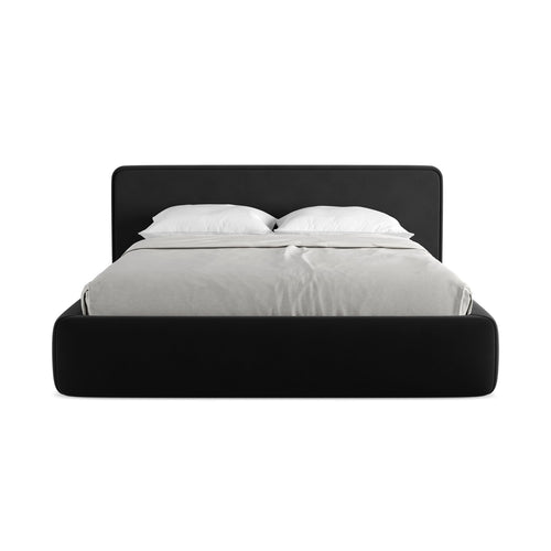 LaMiaSofa Bed met opbergruimte Firenze - velours - zwart - 200x225x82