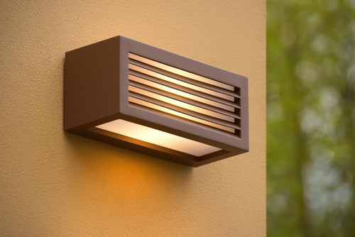 Lucide wandlamp DIMO - 1xE27 - Roest bruin - vtwonen shop