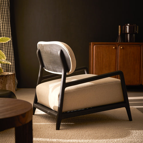 Tikamoon Fauteuil van zwart mindihout - Zwart