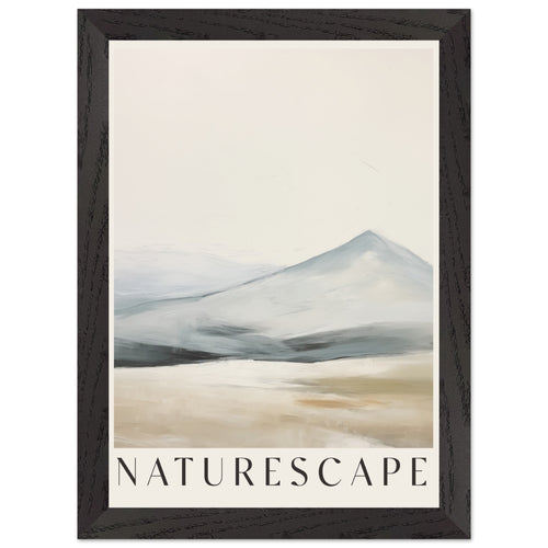Artfulprints Poster met Lijst Abstract - Naturescape   - A4 21x29.7 cm - Taupe