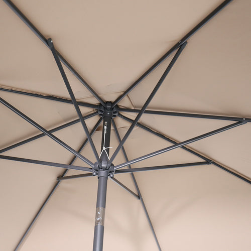 Lotus parasol - 250x250 cm - carbon black - taupe