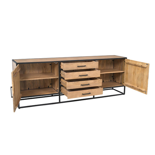 Starfurn Dressoir Dakota - Naturel Hout - 210x45x75cm
