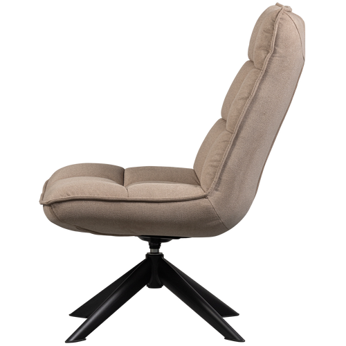 WOOOD draaifauteuil Jouke - Polyester - Zand - 97x70x85