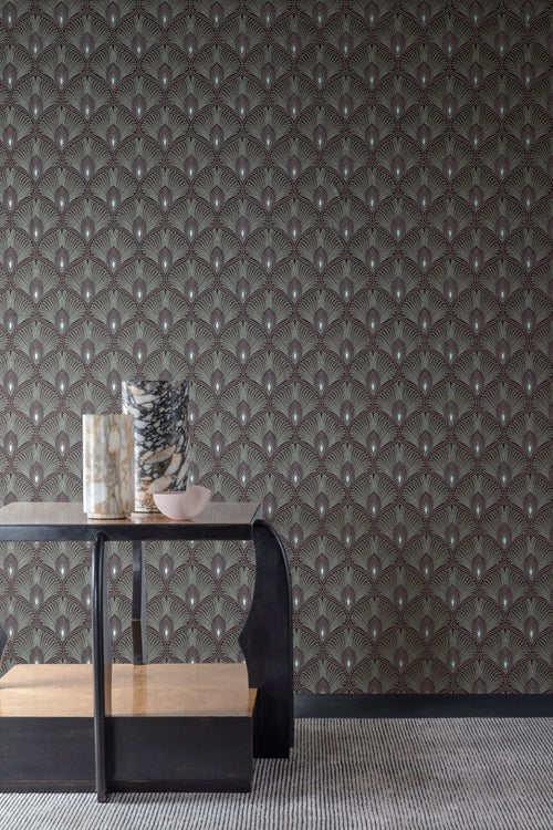 Masureel behang art deco motief zwart - 53 cm x 10.05 m - 632120 - vtwonen shop